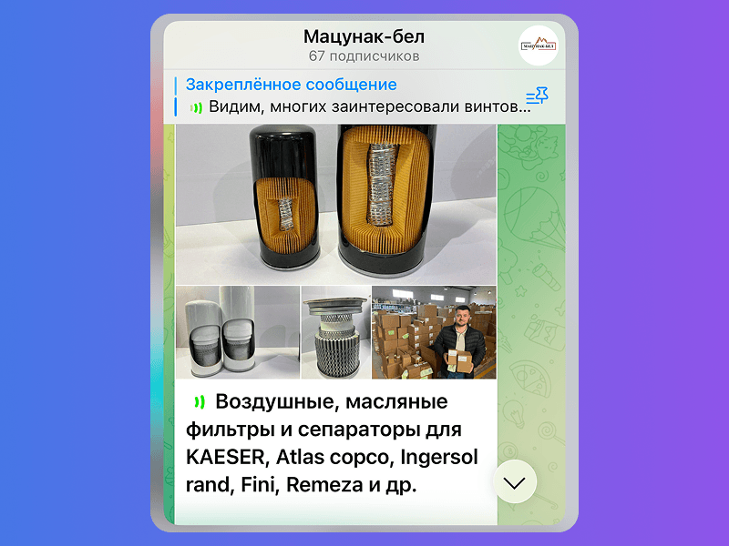 Воздушные, масляные фильтры и сепараторы для KAESER, Atlas copco, Ingersol rand, Fini, Remeza и др.
